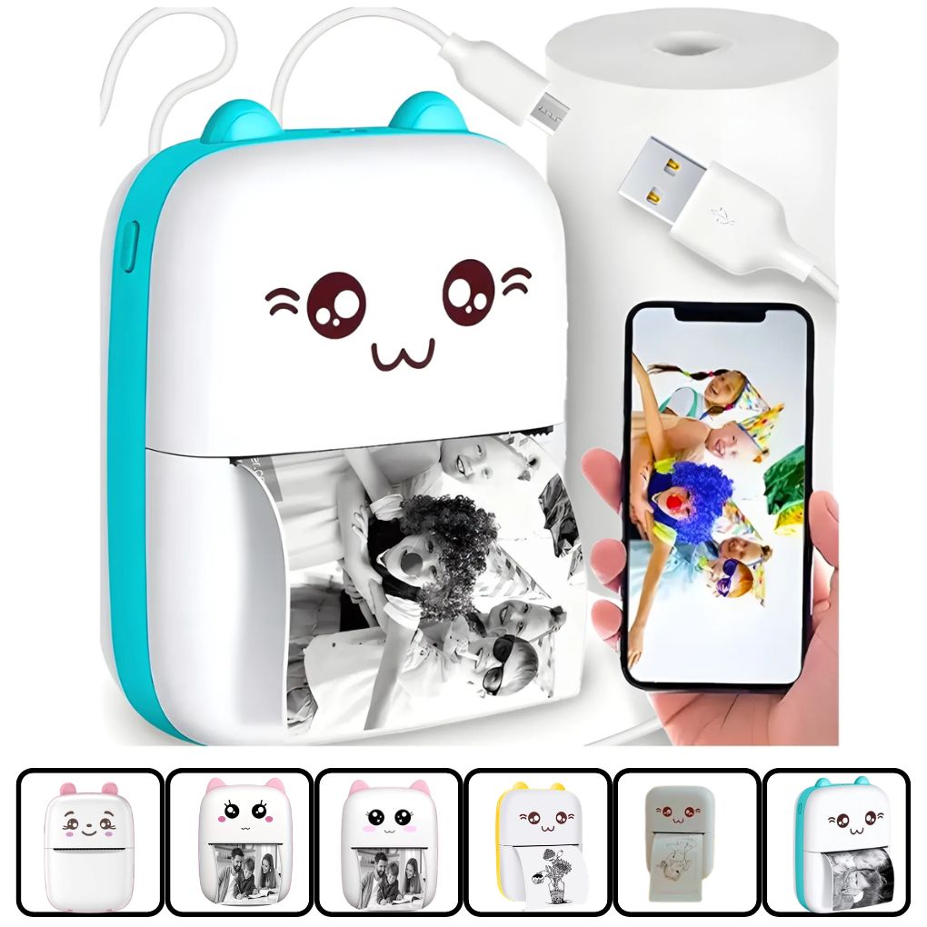 Mini imprimante thermique portable pour liste de voyage, note d'étude, travail, image de poche
