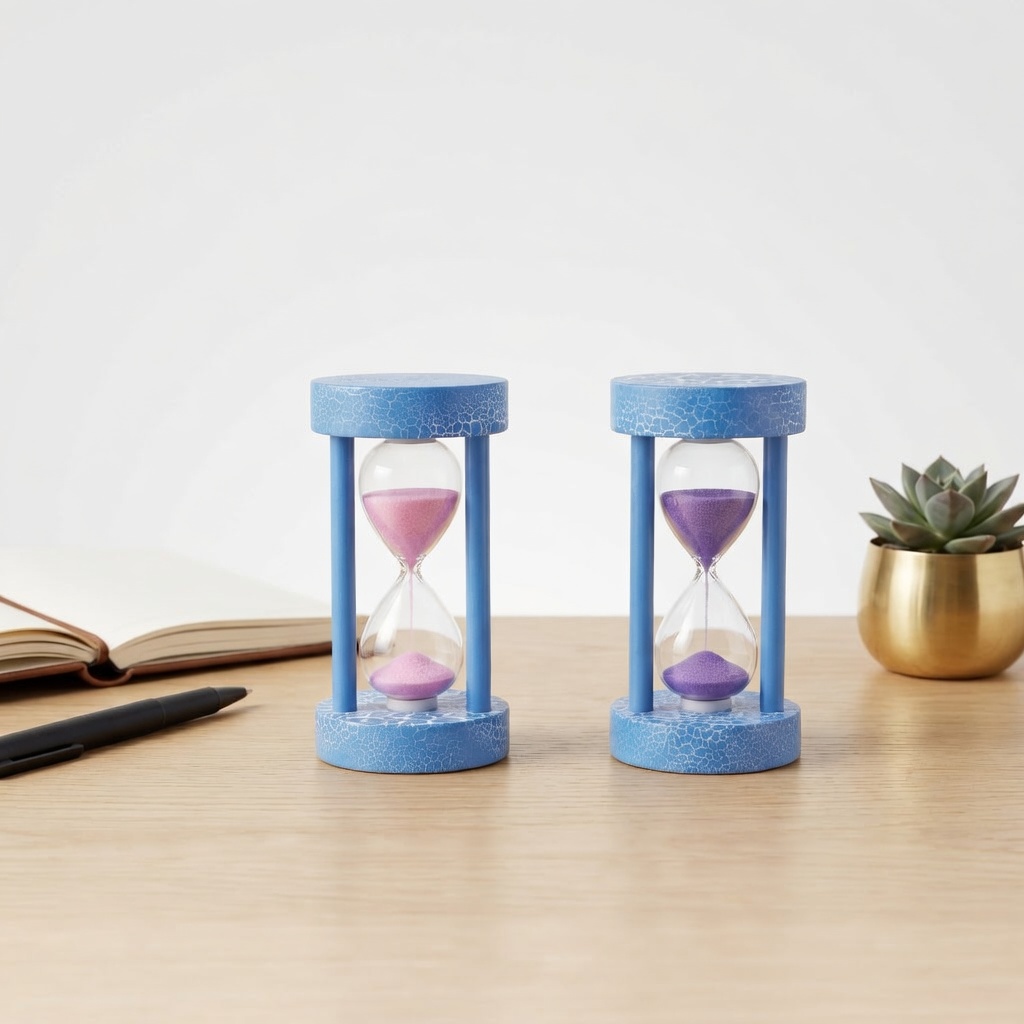 Horloge de Sable en Verre 5 Minutes pour Décoration Chic