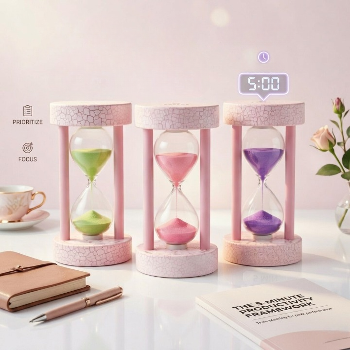 Sablier en Verre Créatif 5 Minutes pour un Intérieur Unique