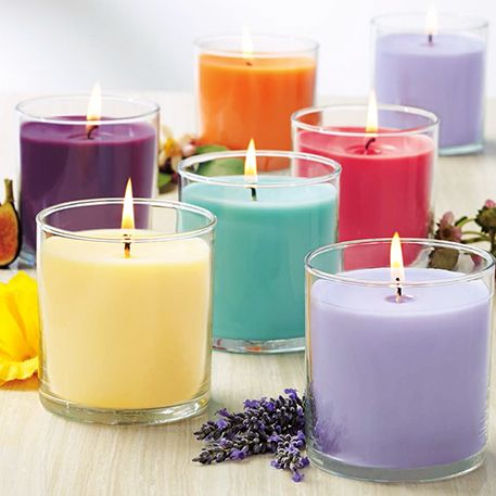 1pcs Bougies parfumées en verre votives élégantes