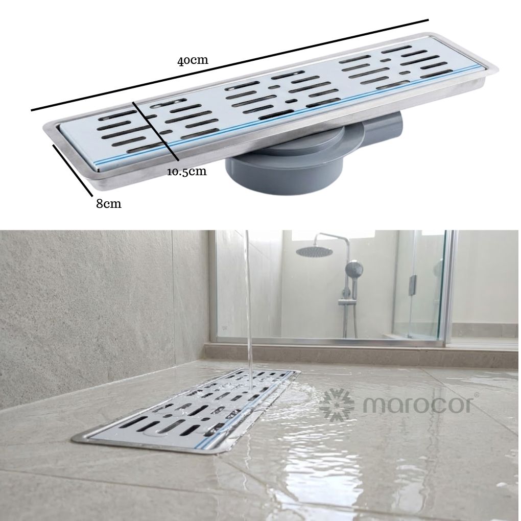 Caniveau de douche linéaire en acier inoxydable