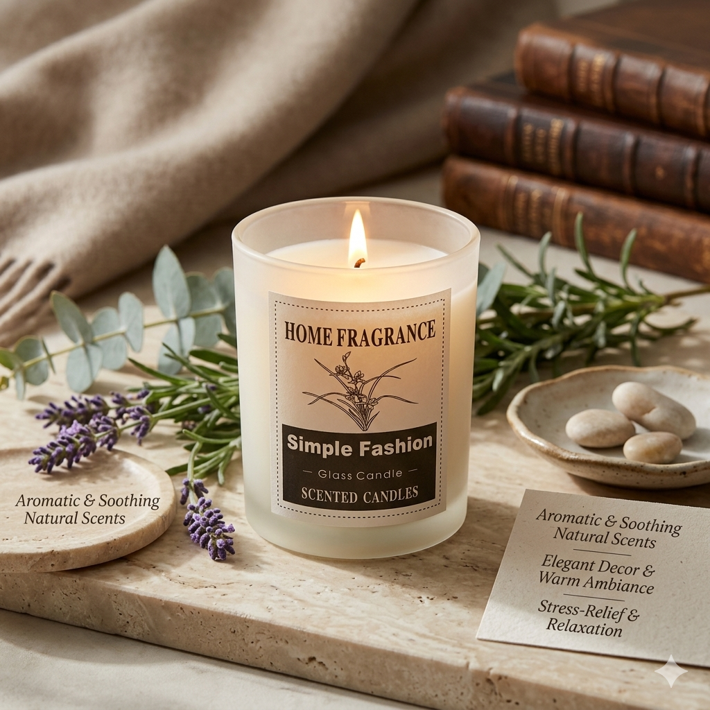 Bougie parfumée élégante pour moments spéciaux – idée cadeau romantique et festive