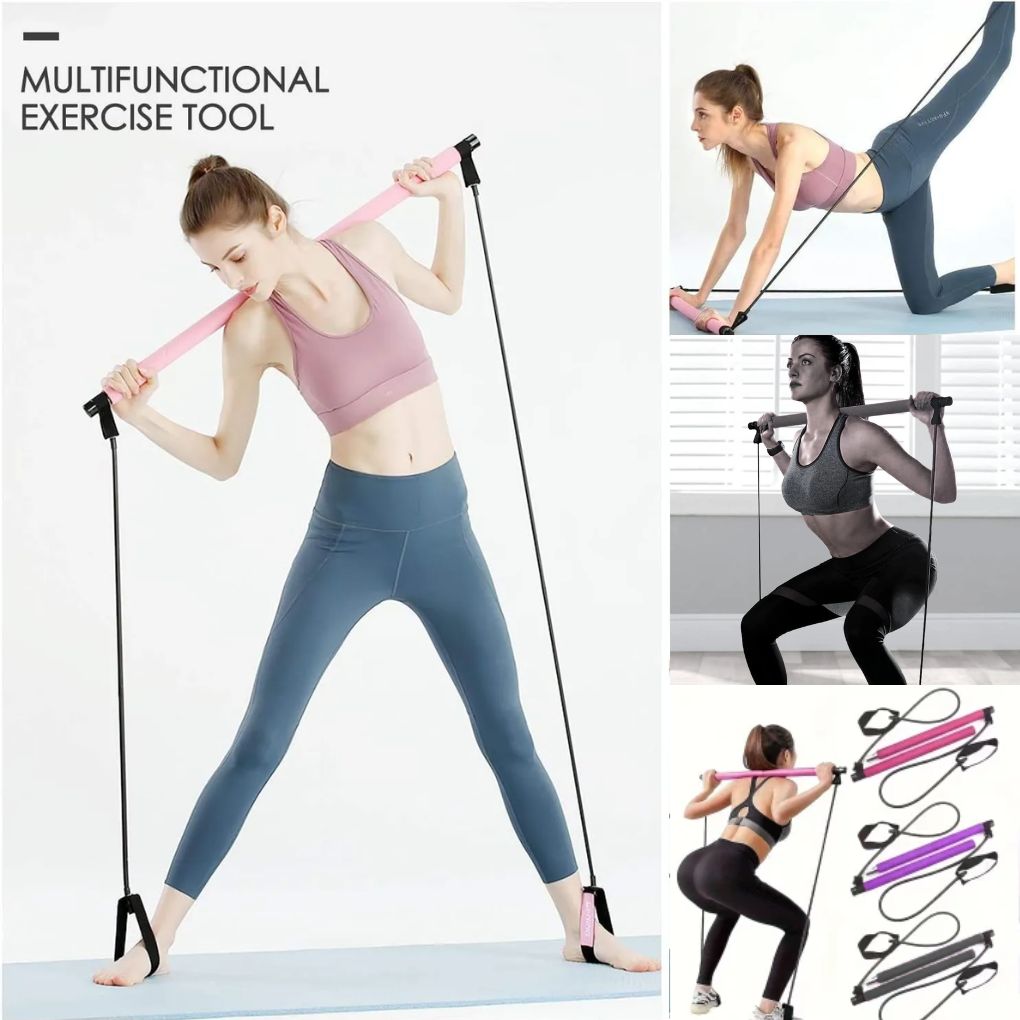 Kit de barre de Pilates - Dispositif d'exercice polyvalent pour la maison