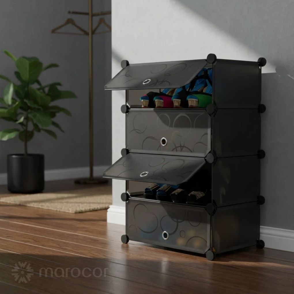 Meuble à chaussures modulable et élégant - Optimisez votre rangement !