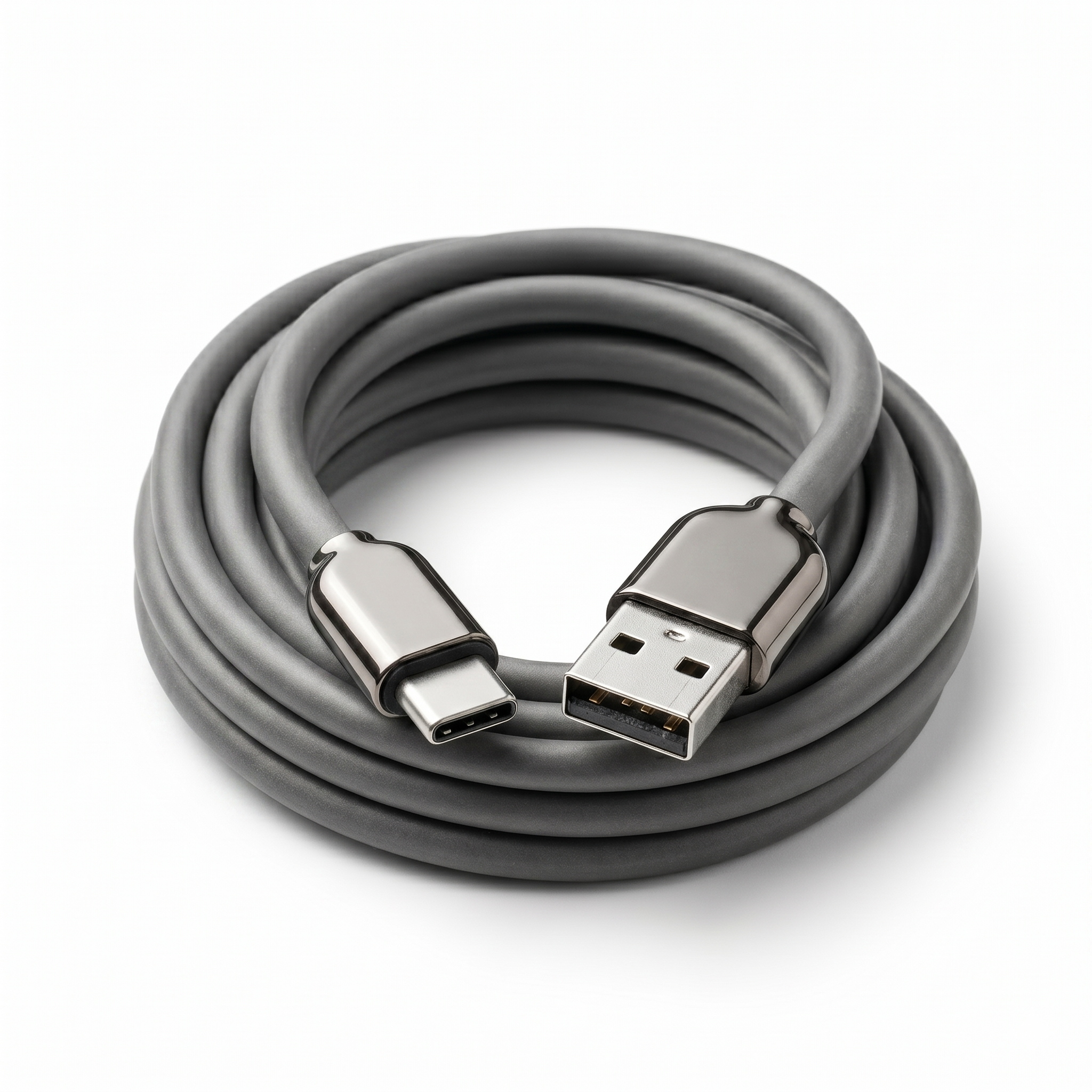 Câble USB de Données et de Charge Rapide 2-en-1 avec Connecteur Réversible vers Port Standard