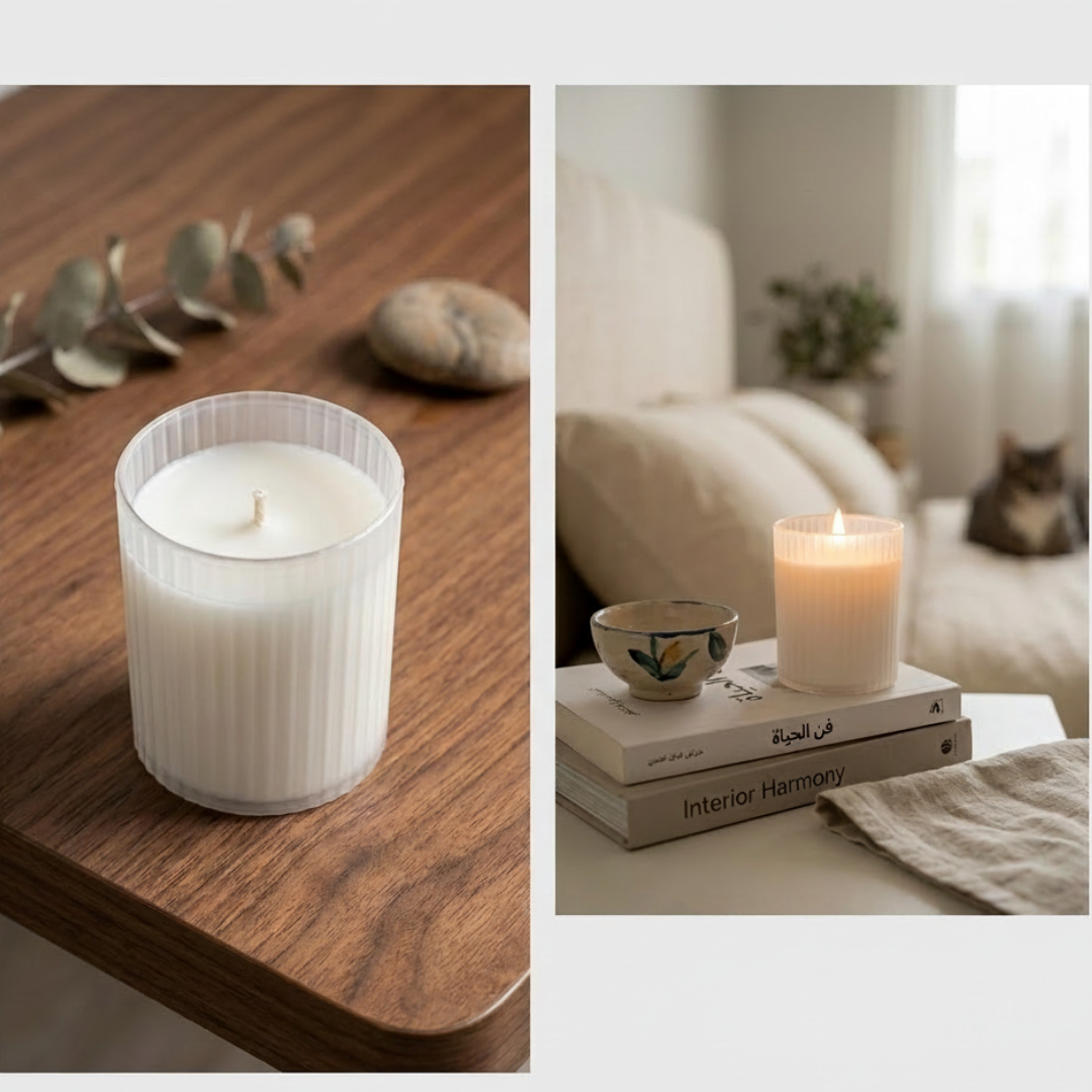 Bougie décorative en plastique élégante pour décoration intérieure