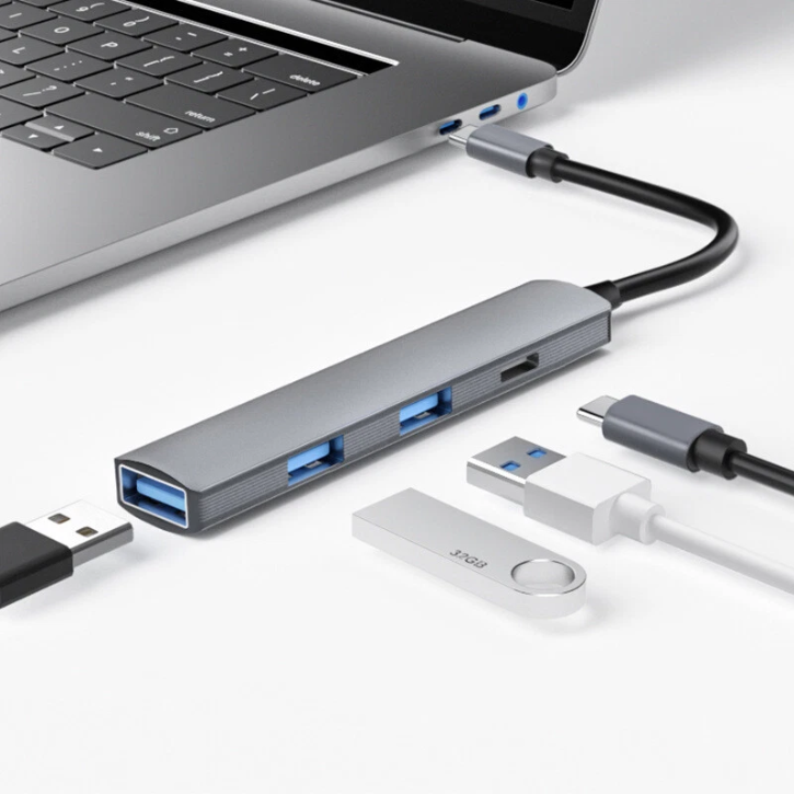 Hub USB-C 4 ports – Adaptateur USB-C vers USB pour Mac, Pro et Samsung