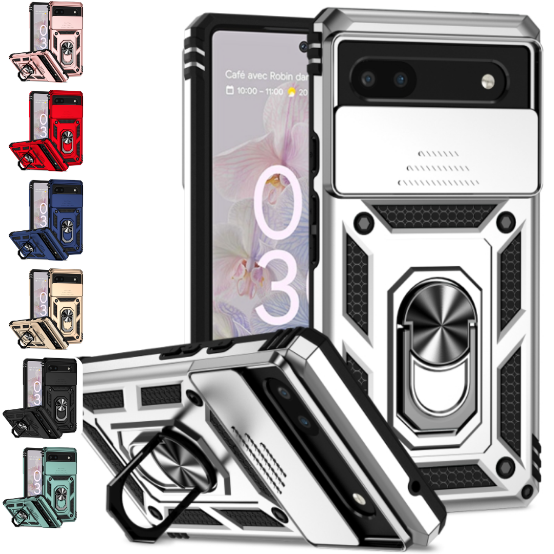 Étui de téléphone avec support coulissant pour Google Pixel 9 (couleur aléatoire)