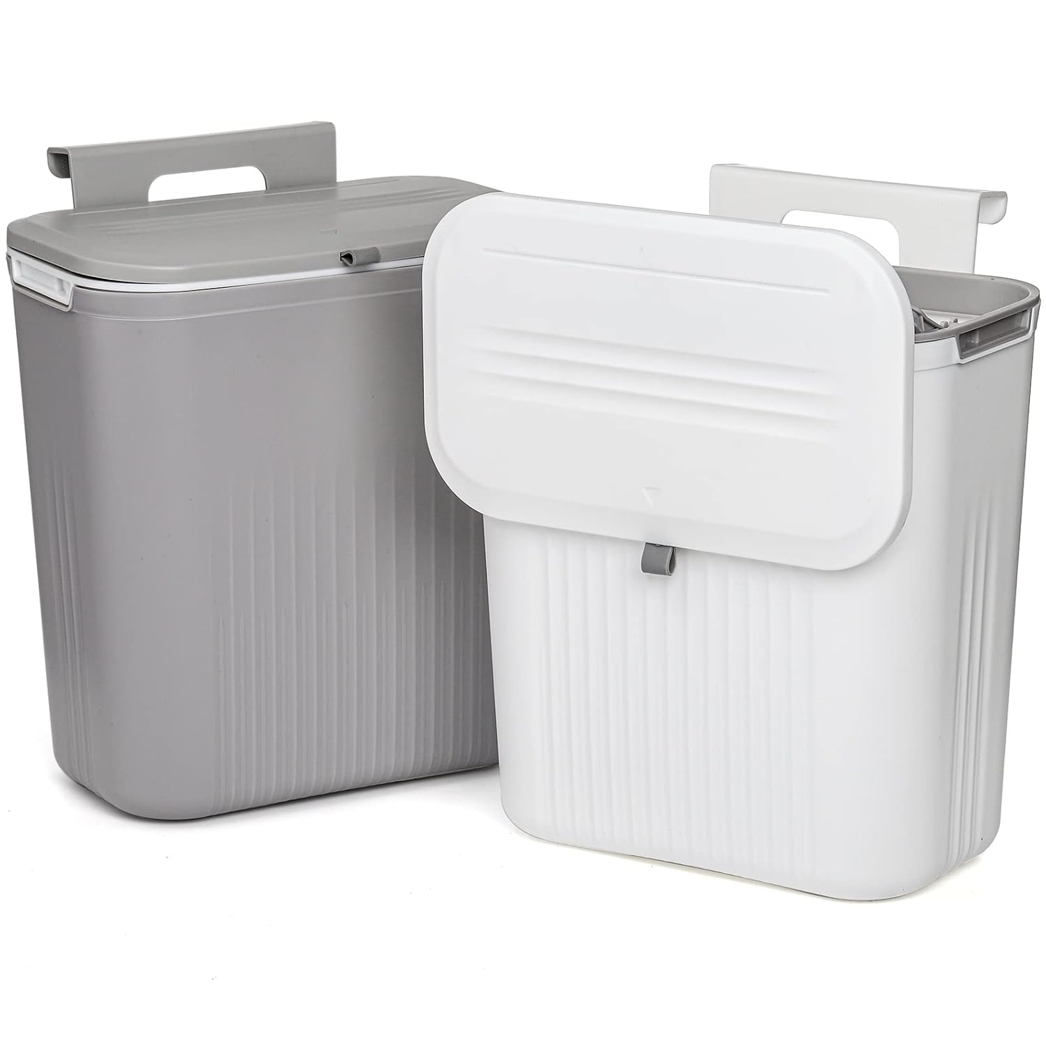 poubelles à compost de cuisine Frcctre de (9 litres), poubelle suspendue avec couvercle pour plan de travail ou sous évier