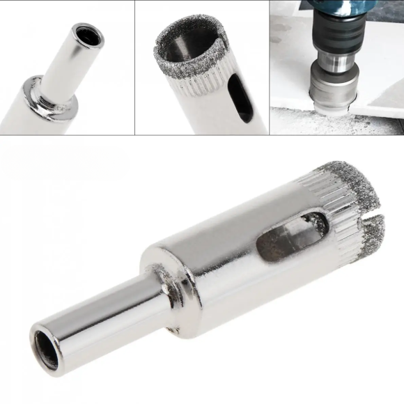 Lot de 2 forets diamantés 8 mm pour perçage du verre et du carrelage