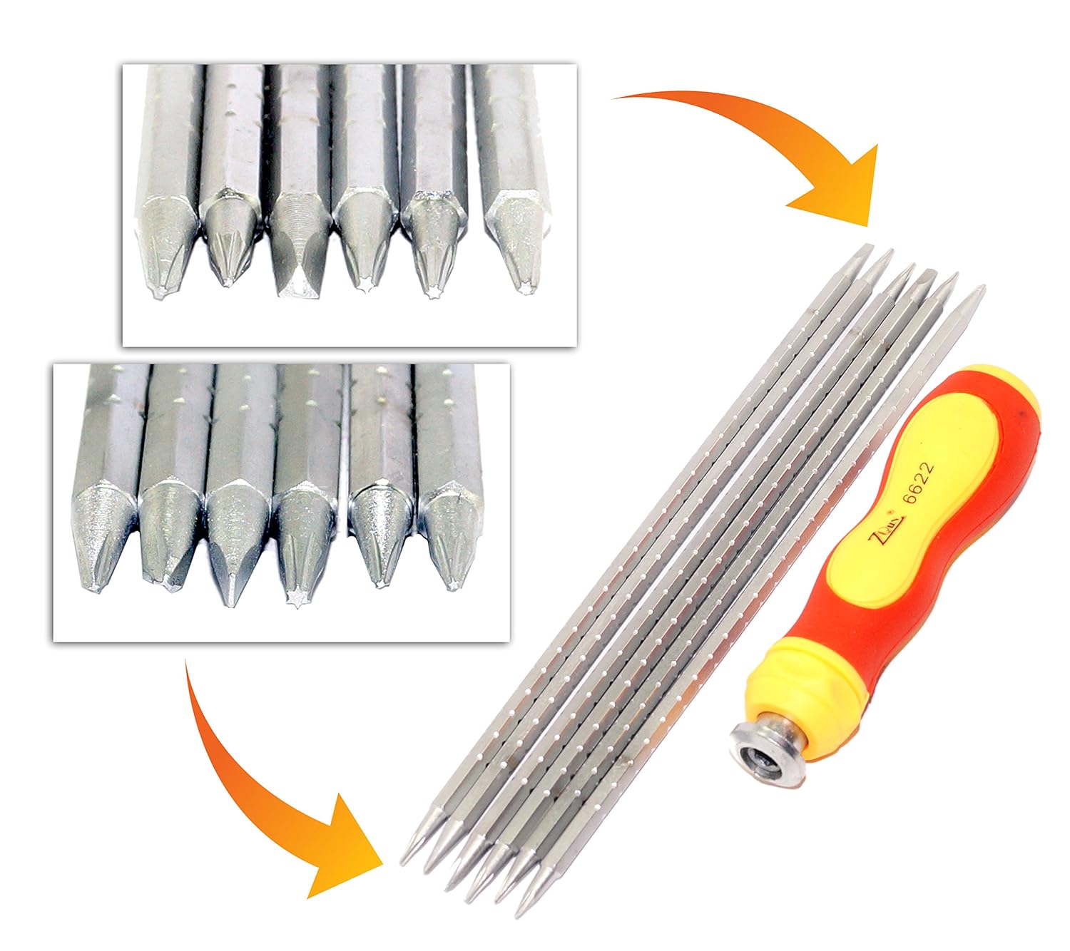 Kit d’outils de réparation de précision magnétique 6 en 1 pour appareils électroniques