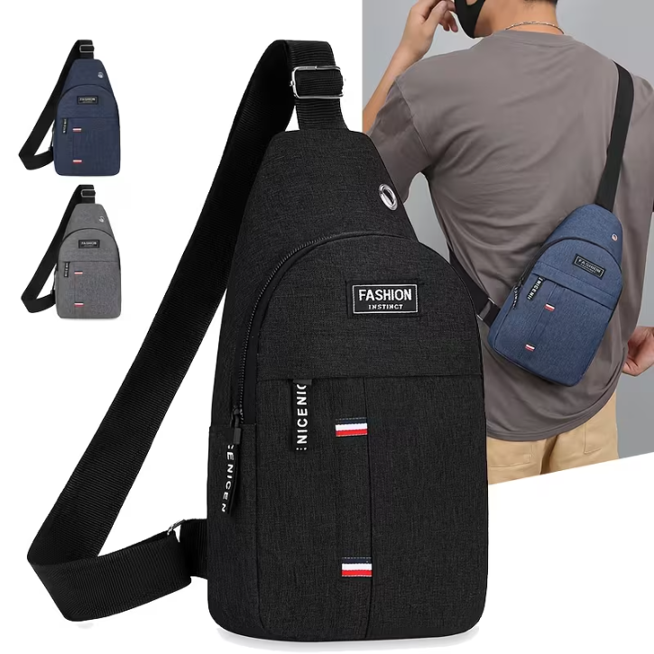 Sac poitrine homme décontracté à bandoulière pour sport et extérieur