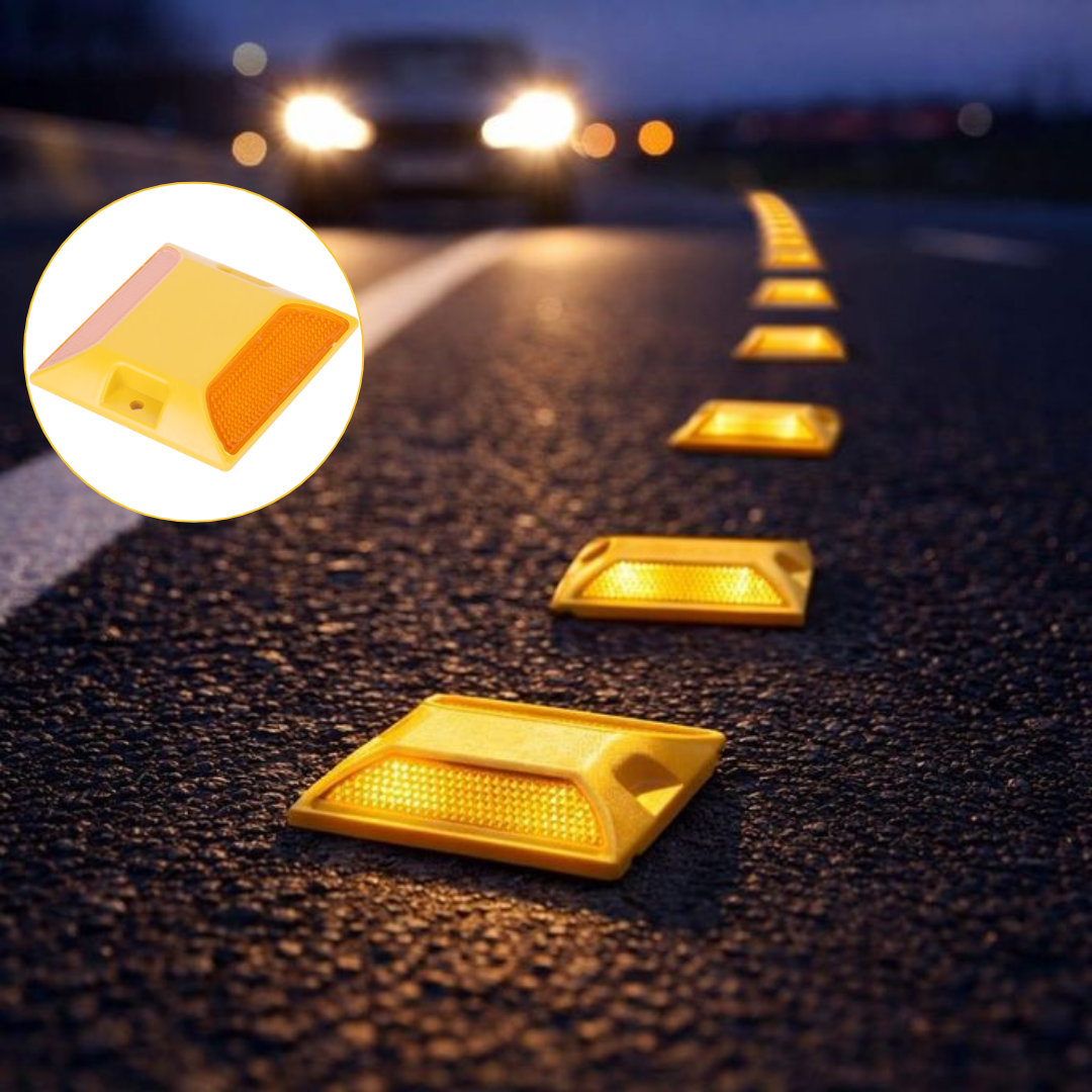 Plot routier réfléchissant pour sécurité et signalisation