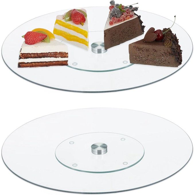 Plateau Tournant en Verre – Support Rotatif Pratique et Élégant