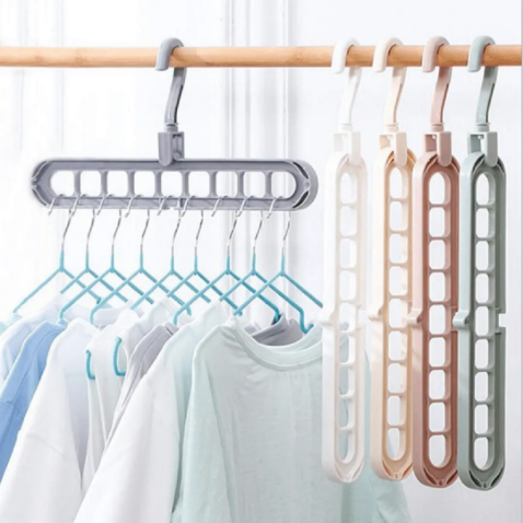 Lot de 10 Cintres Gain de Place pour Organisation des Vêtements – Couleur Aléatoire