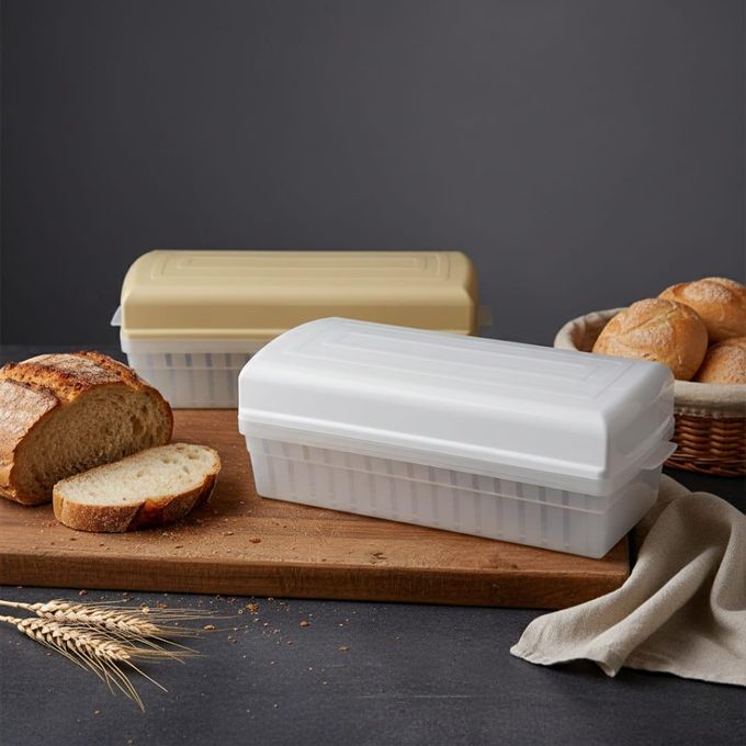 Boîte à Pain en Plastique Alimentaire – Conservation Optimale et Fraîcheur Prolongée (couleur aléatoire)