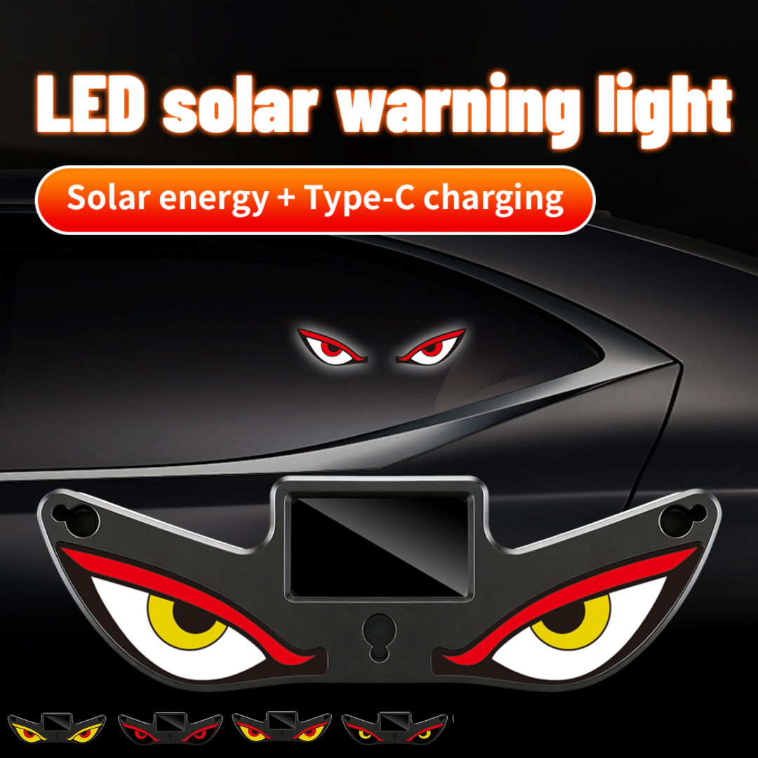 Lumière LED solaire sans fil pour voiture – Décoration lumineuse triangulaire (couleur aléatoire)
