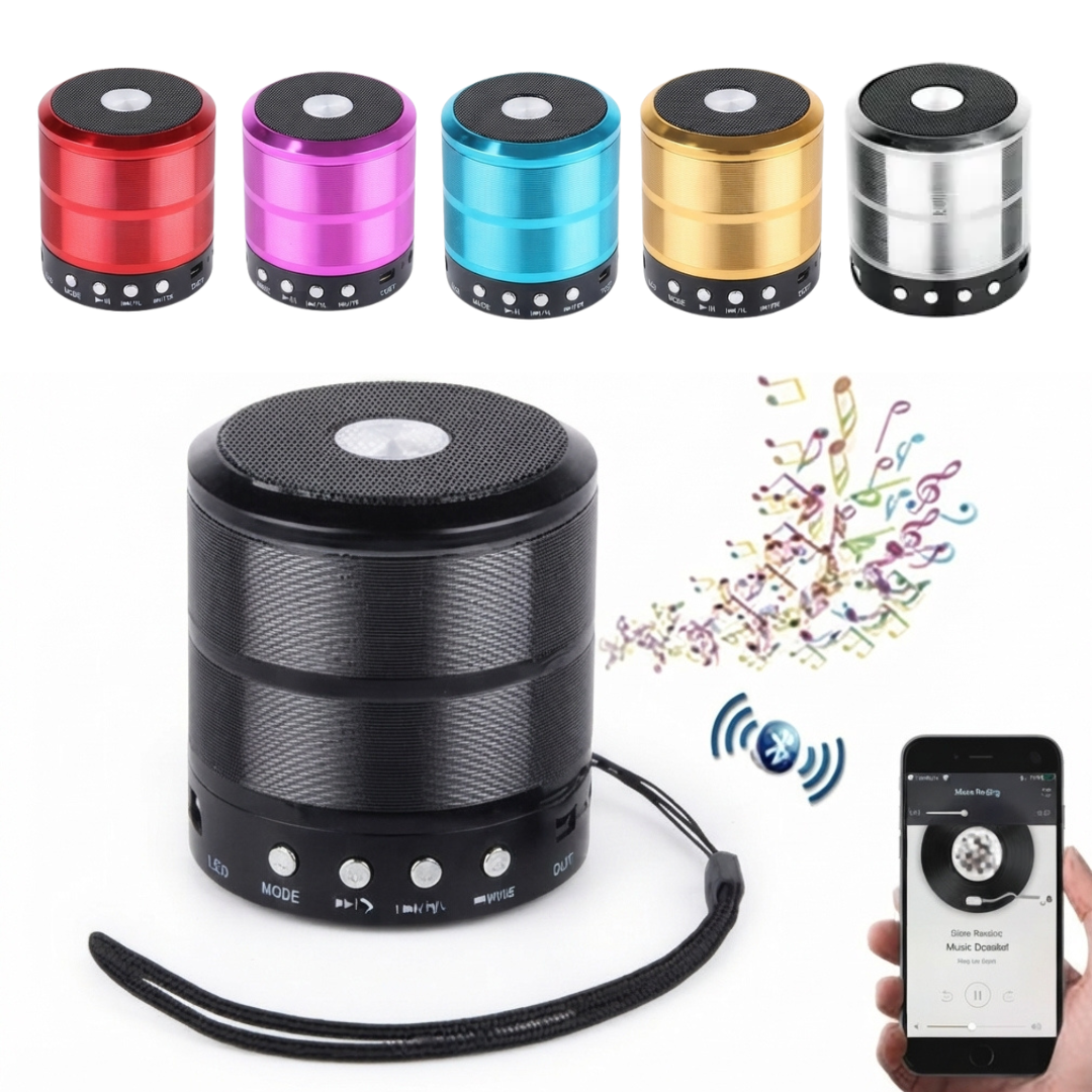 Mini enceinte Bluetooth stéréo portable avec caisson de basses (couleur aléatoire)