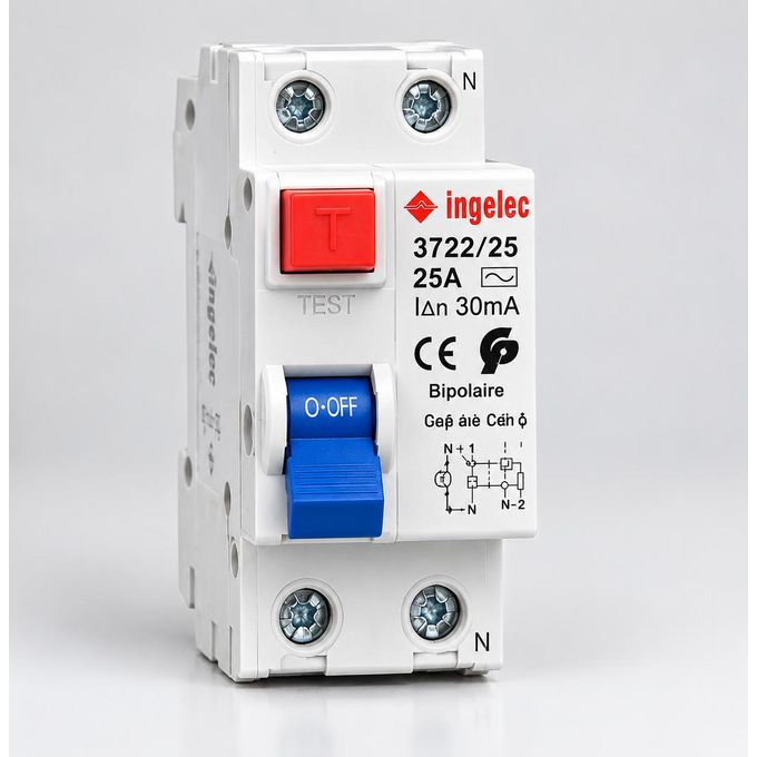 Interrupteur différentiel bipolaire 25A – 30mA